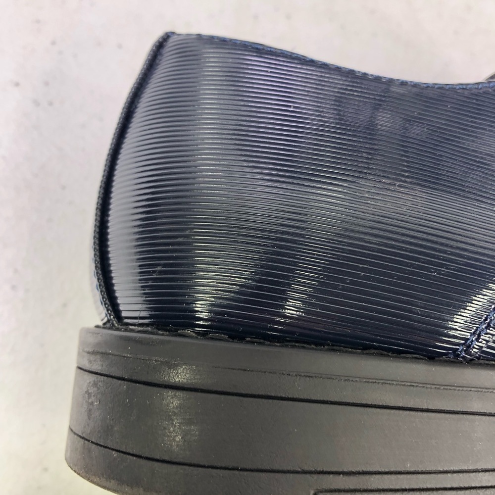 STEVE Madden Crakke Navy Patent Leather Shoes - Picture 3 of 10